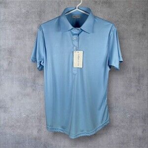 Collars & Co Polo Shirt Womens Large Blue Dress Collar Office Preppy Golf NWT